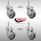 Service Caster 5 Inch SS Gray Polyurethane Wheel Swivel 3/8 Inch Threaded Stem Caster Set Brake SCC-SSTS20S514-PPUB-TLB-381615-4 - alternate 3